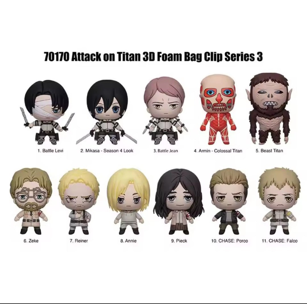 Attack On Titan Officially Licensed Mystery Bag Clip Series 3