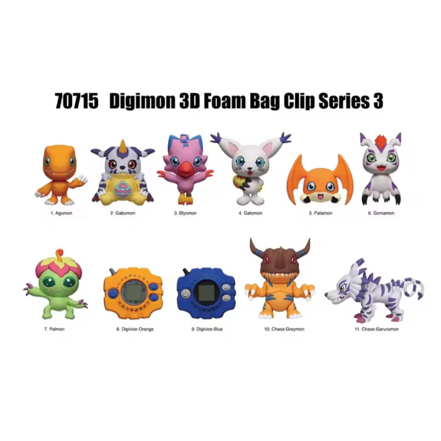 Digimon Officially Licensed Mystery Bag Clip Series 3