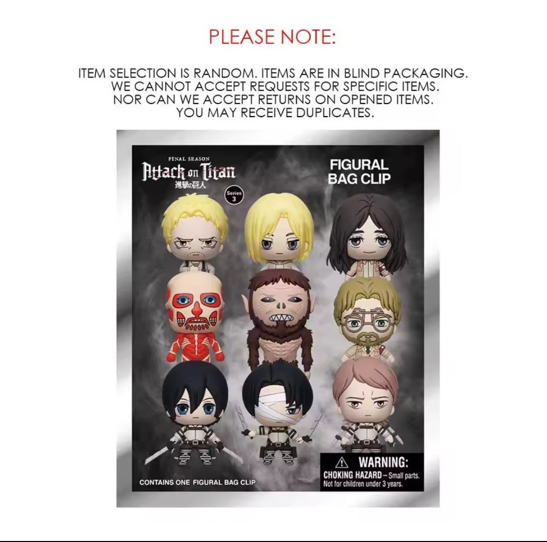 Attack On Titan Officially Licensed Mystery Bag Clip Series 3