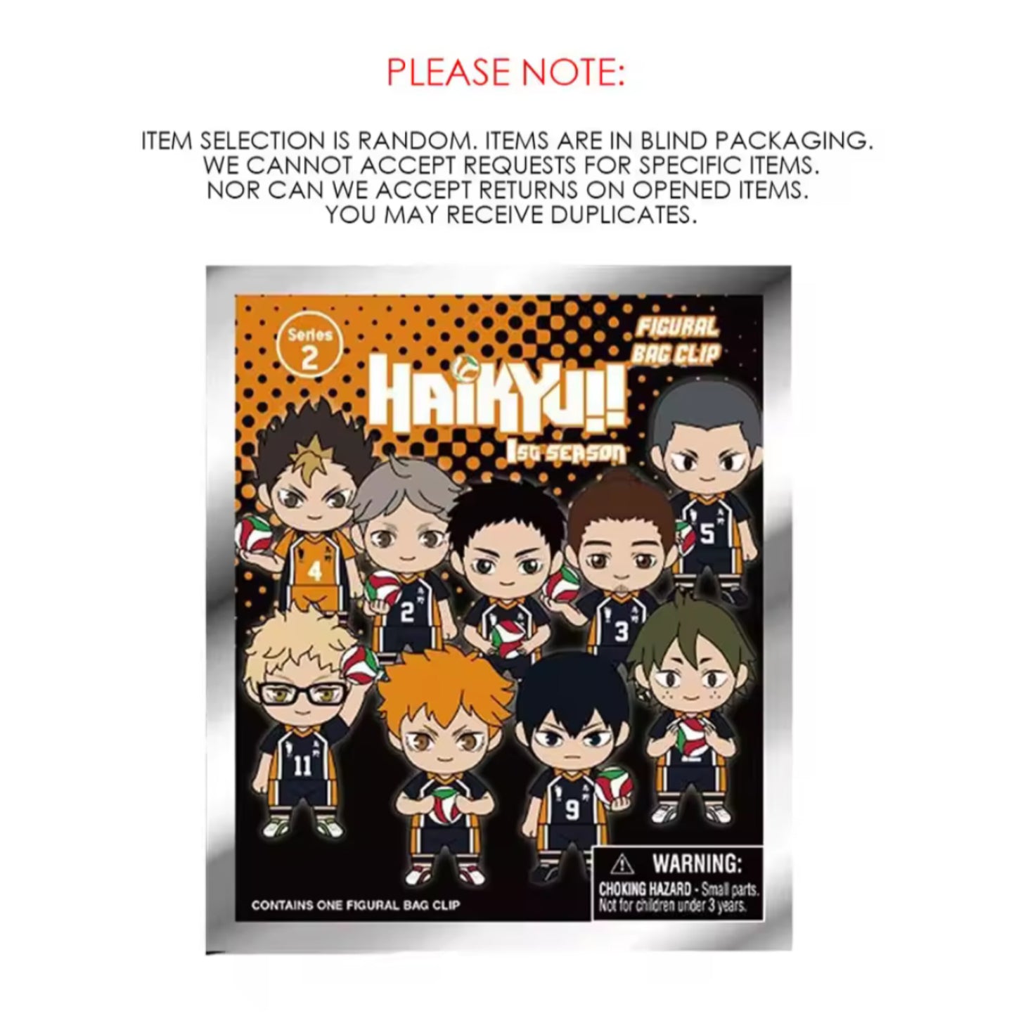 Haikyu!! Officially Licensed Mystery Bag Clip Series 2