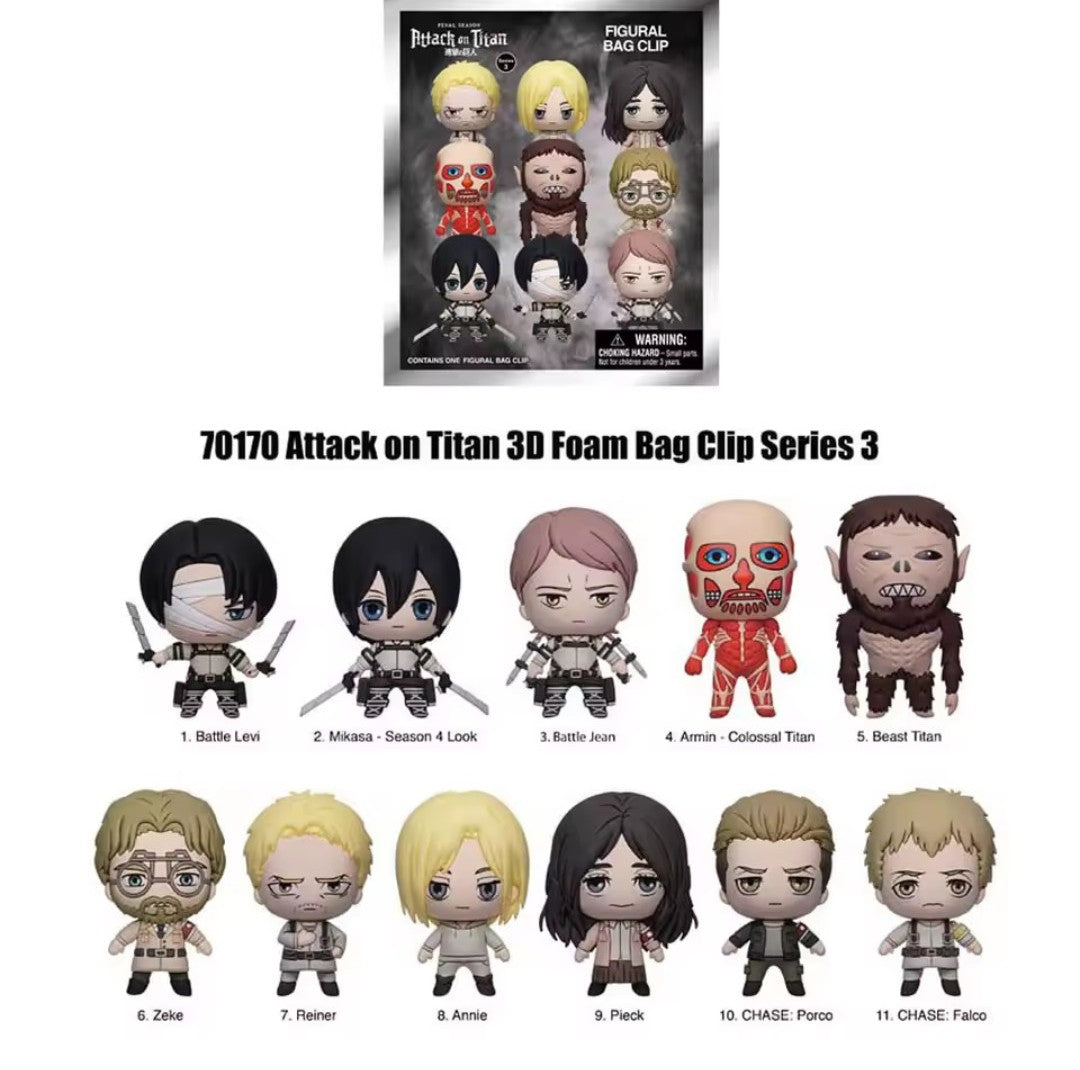 Attack On Titan Officially Licensed Mystery Bag Clip Series 3