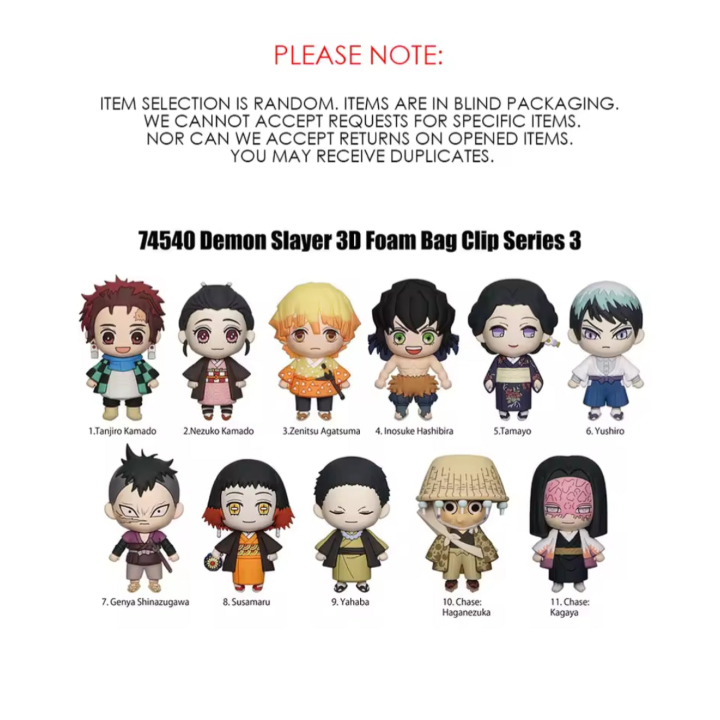 Demon Slayer Officially Licensed Mystery Bag Clip Series 3