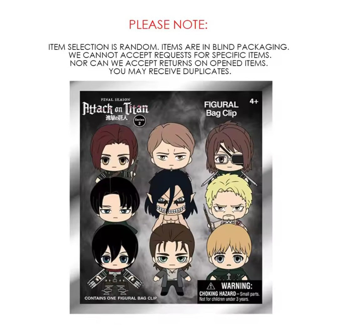 Attack On Titan Officially Licensed Mystery Bag Clip Series 2